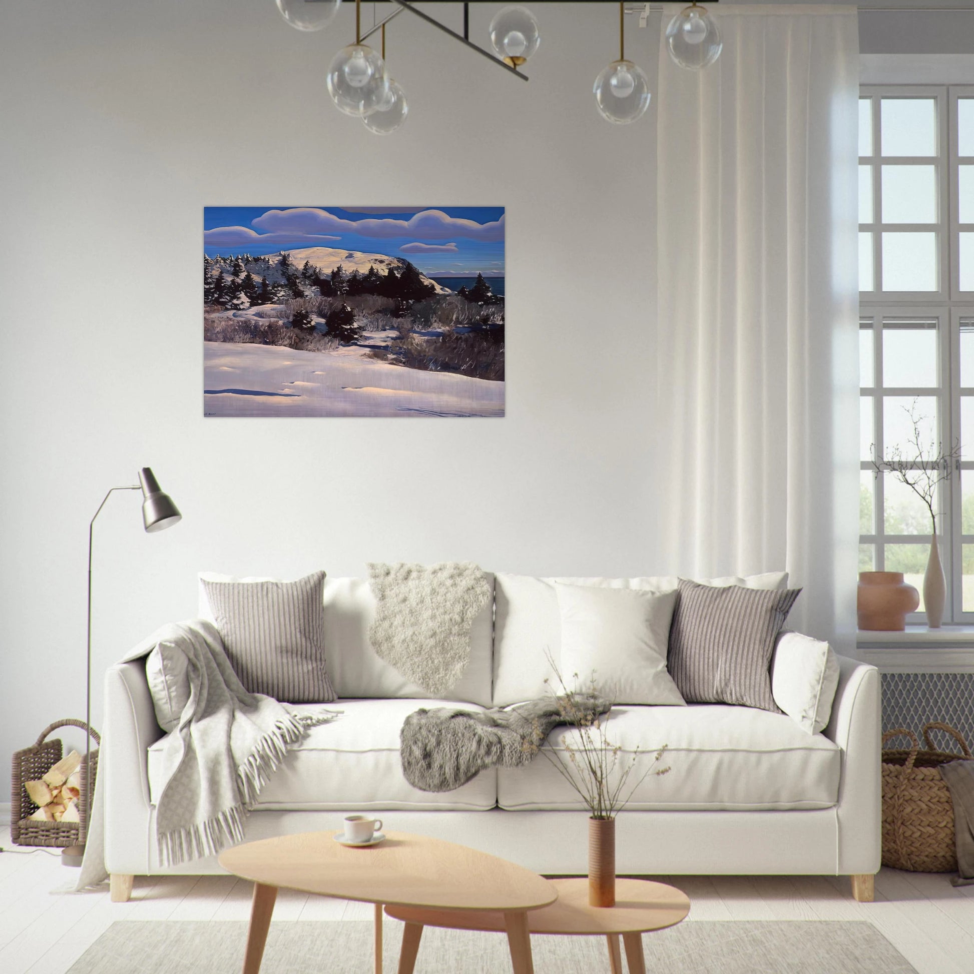 Maine Headland, Winter - Rockwell Kent Brushed Aluminum Print - 70x100 cm / 28x40 inches | Rockwell Kent Aluminum Print | Rockwell Kent Prints