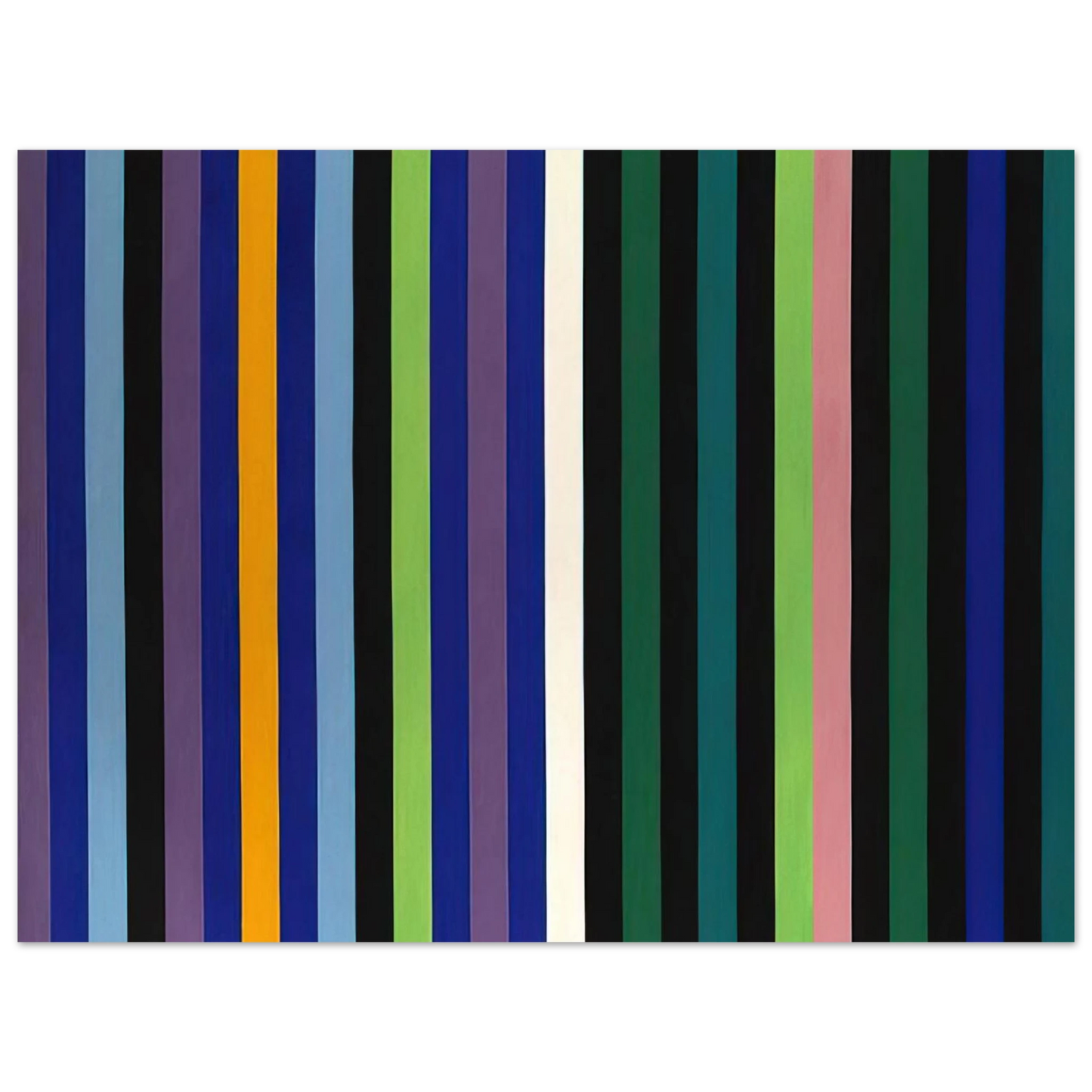 Gene Davis - Two Part Blue - 1964  75x100 cm / 30x40inches Fine Art Poster