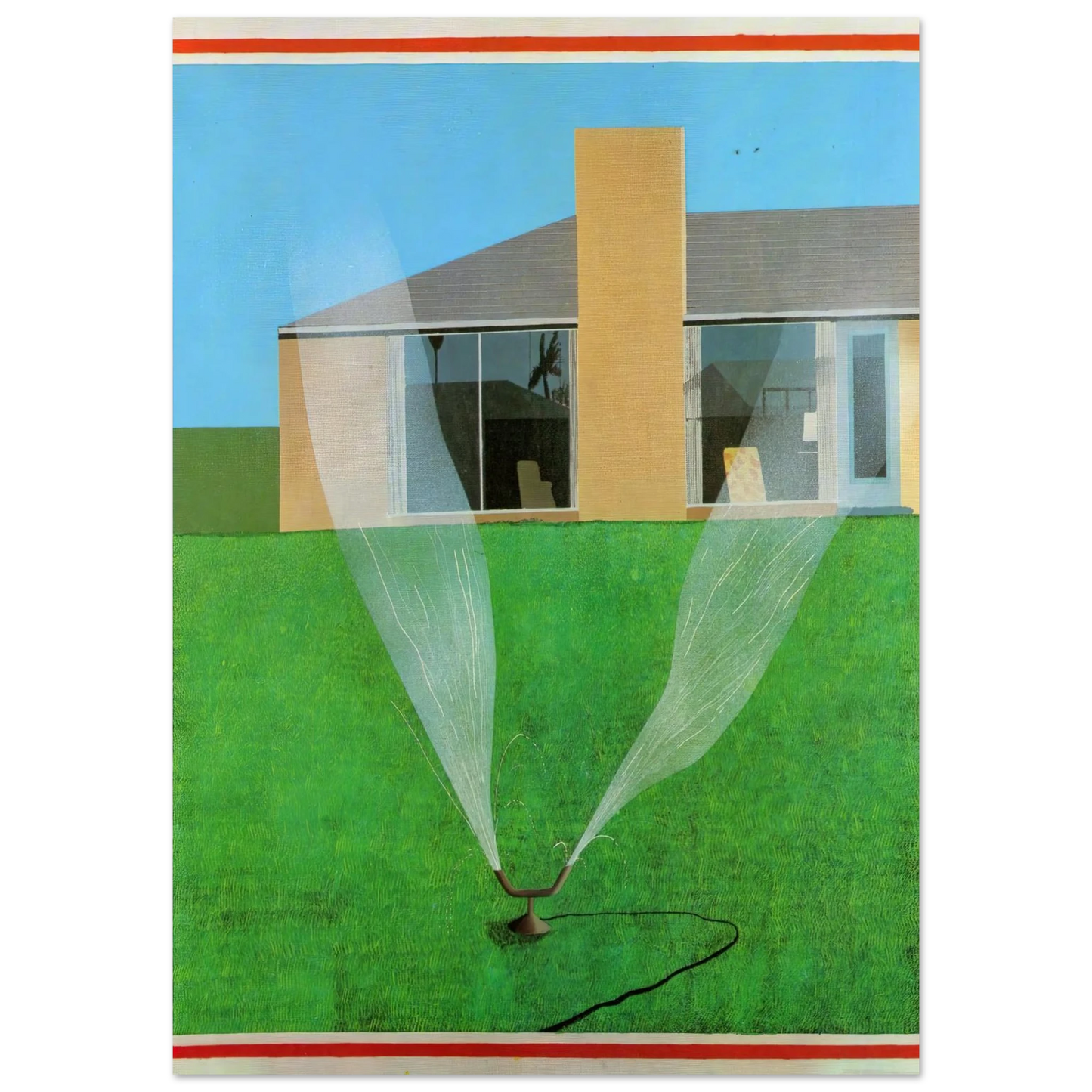 David Hockney - David Hockney Wall art - 28x43  cm / XL (11x17 inches) - Premium Wooden Framed Poster With Fine Art Paper-canvas - Black frame