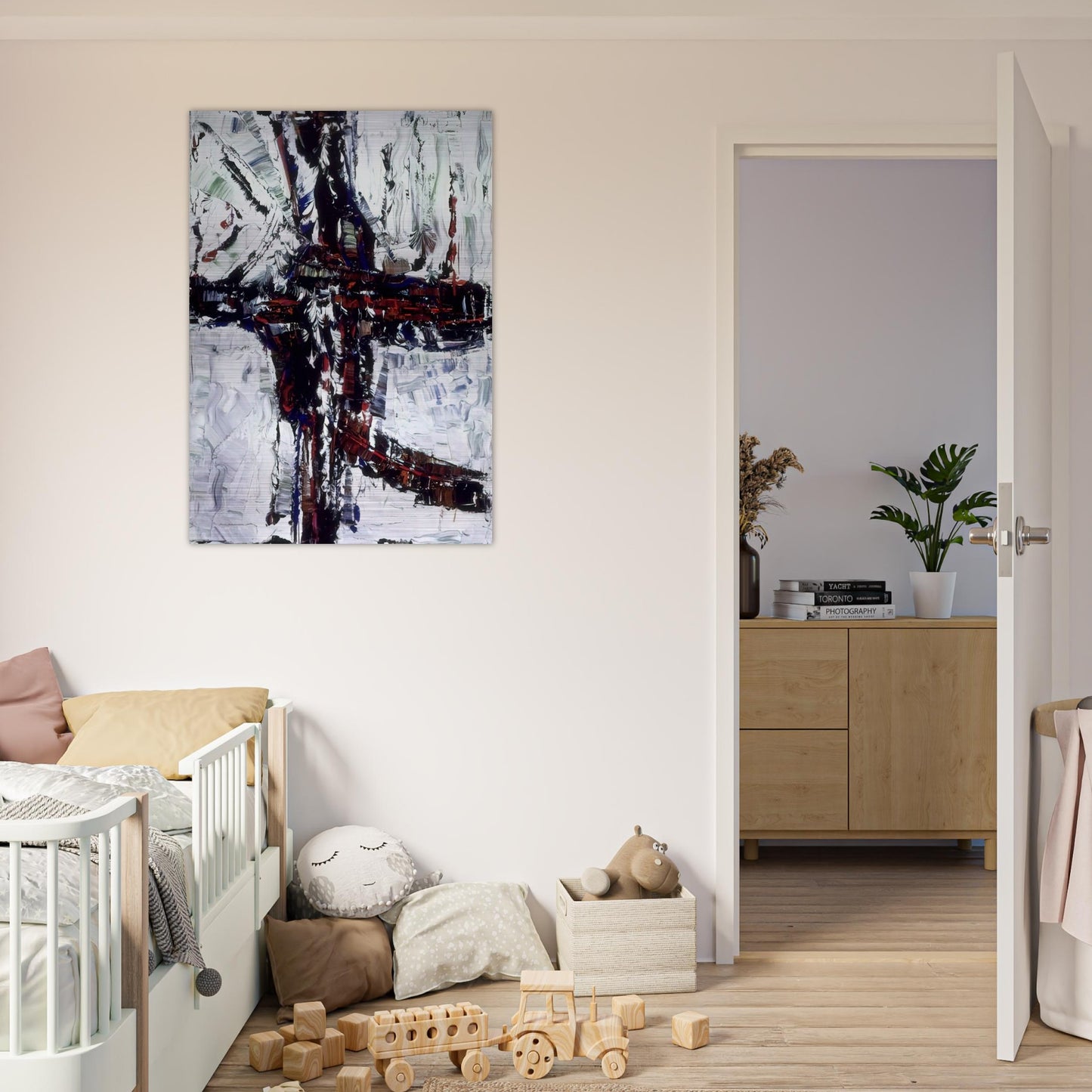 Chemin d hiver - Jean-Paul Riopelle Brushed Aluminum Print - 70x100 cm / 28x40 inches | Jean-Paul Riopelle Aluminum Print | Jean-Paul Riopelle Prints
