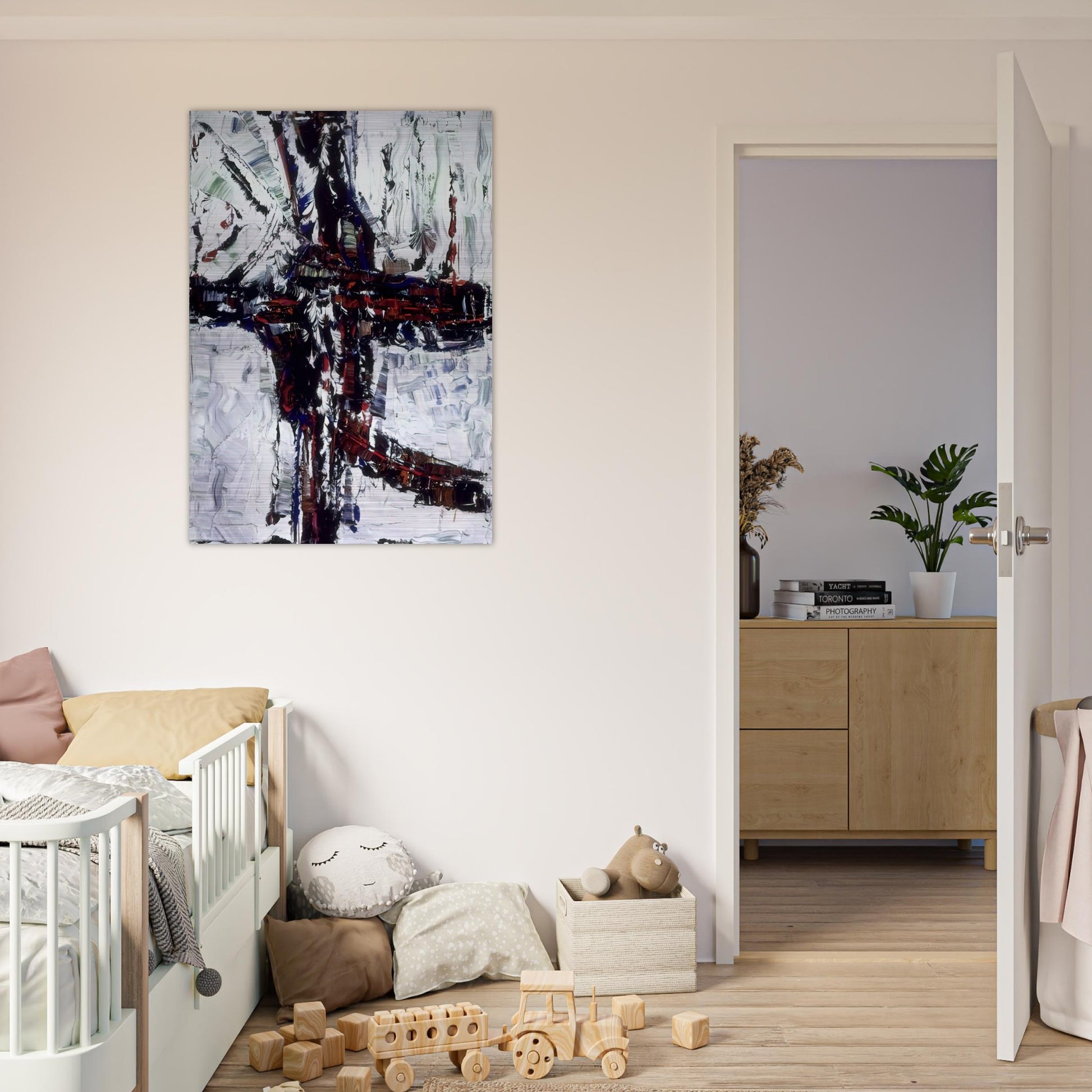 Chemin d hiver - Jean-Paul Riopelle Brushed Aluminum Print - 70x100 cm / 28x40 inches | Jean-Paul Riopelle Aluminum Print | Jean-Paul Riopelle Prints