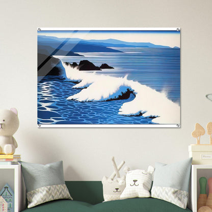 The Wave - Eyvind Earle Acrylic Print - 70x100 cm / 28x40″ inches