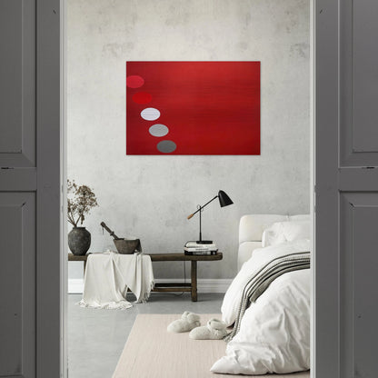 Phased Red - 1965 - Thomas Downing Brushed Aluminum Print - 70x100 cm / 28x40 inches | Thomas Downing Aluminum Print | Thomas Downing Prints