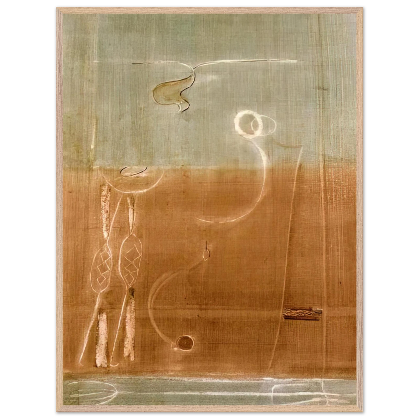 Mark Rothko - Aubade - 1944 Wall Art - 21x29.7 cm / 8x12" - Premium Wooden Framed Poster With Fine Art Paper-canvas - Black frame