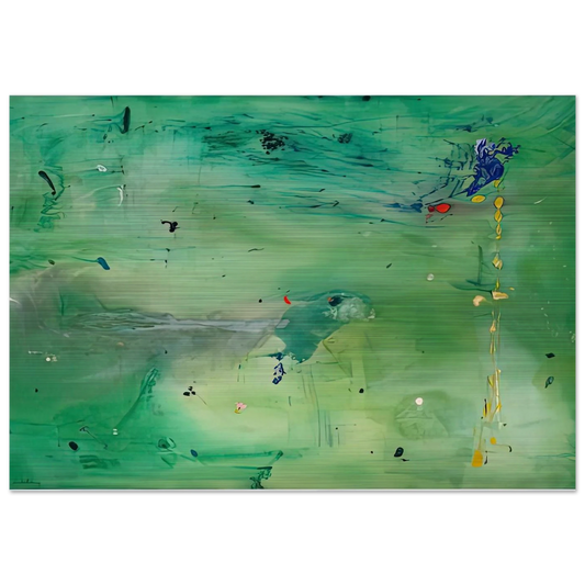 A Green Thought in a Green Shade, 1981- - Helen Frankenthaler Brushed Aluminum Print - 70x100 cm / 28x40 inches | Helen Frankenthaler Aluminum Print | Helen Frankenthaler Prints