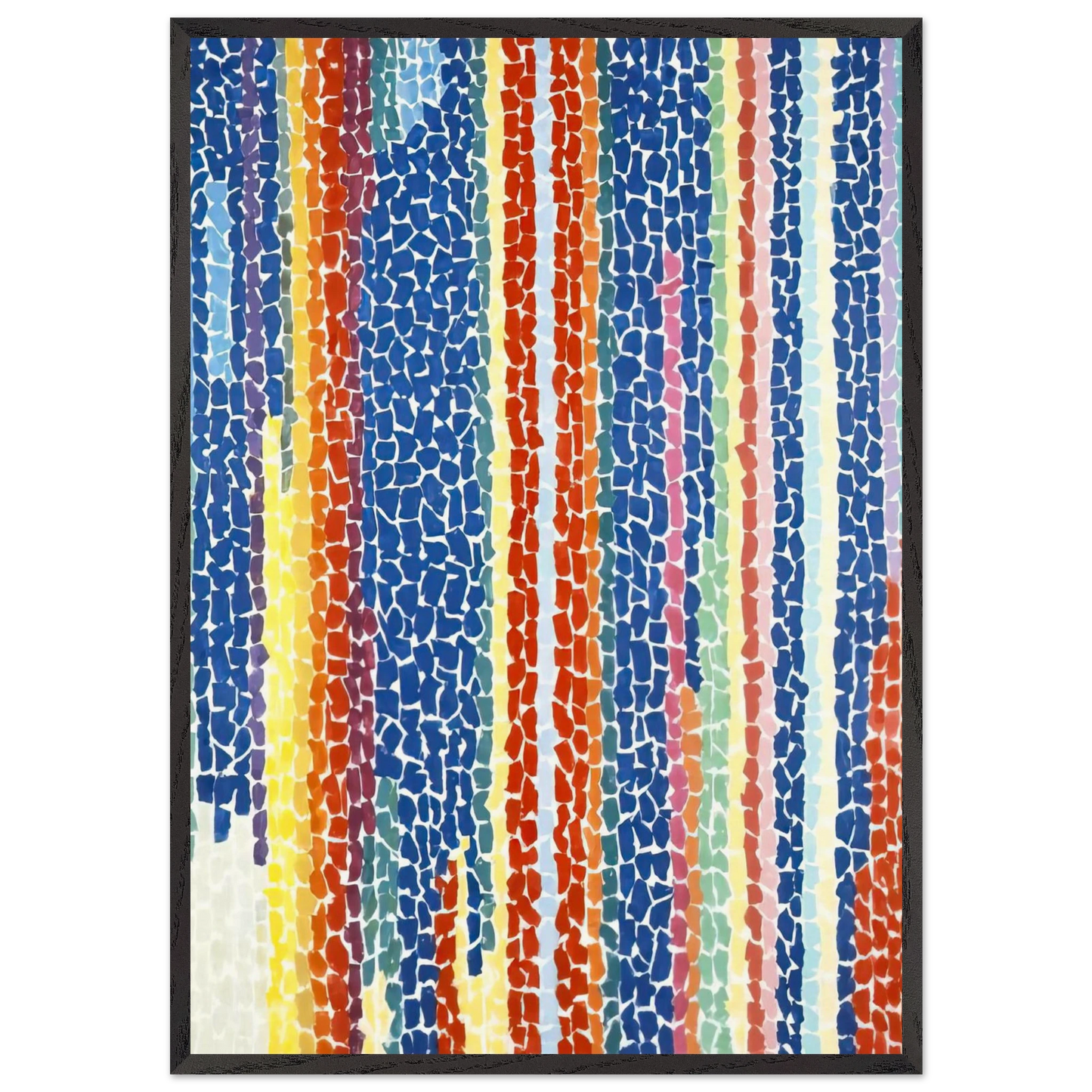 IRIS TULIPS JONQUILS AND CROCUSES 1969 - Alma Woodsey Thomas 70x100 cm / 28x40 inches Framed Art Print – Black Wooden Frame