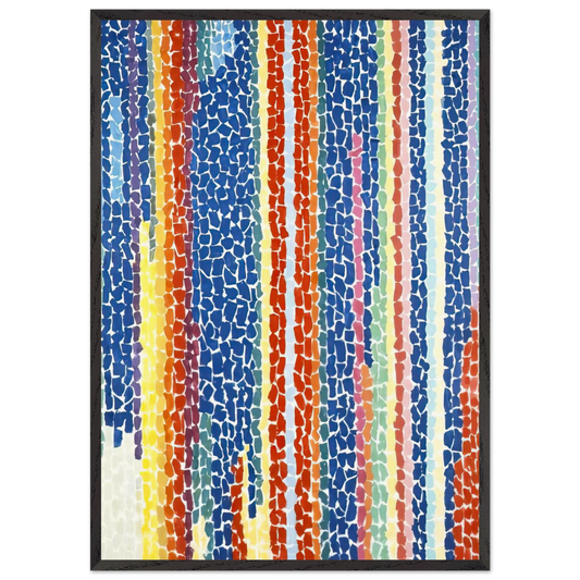 IRIS TULIPS JONQUILS AND CROCUSES 1969 - Alma Woodsey Thomas 70x100 cm / 28x40 inches Framed Art Print – Black Wooden Frame