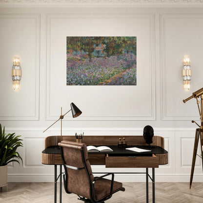 The Artist's Garden at Giverny - claude monet Brushed Aluminum Print - 70x100 cm / 28x40 inches | claude monet Aluminum Print | claude monet Prints