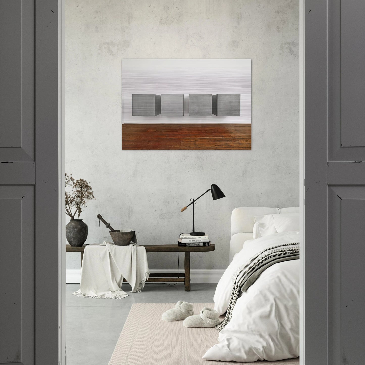 Untitled - 1988 - Donald Judd Brushed Aluminum Print - 70x100 cm / 28x40 inches | Donald Judd Aluminum Print | Donald Judd Prints