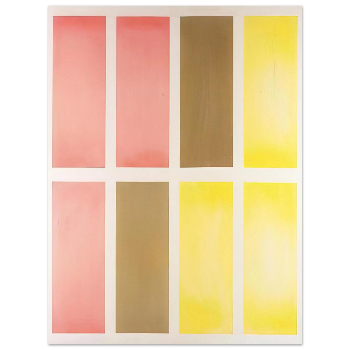 Mark Lancaster - Untitled Red, Brown and Yellow - Abstract Expressionism  75x100 cm / 30x40inches Fine Art Poster