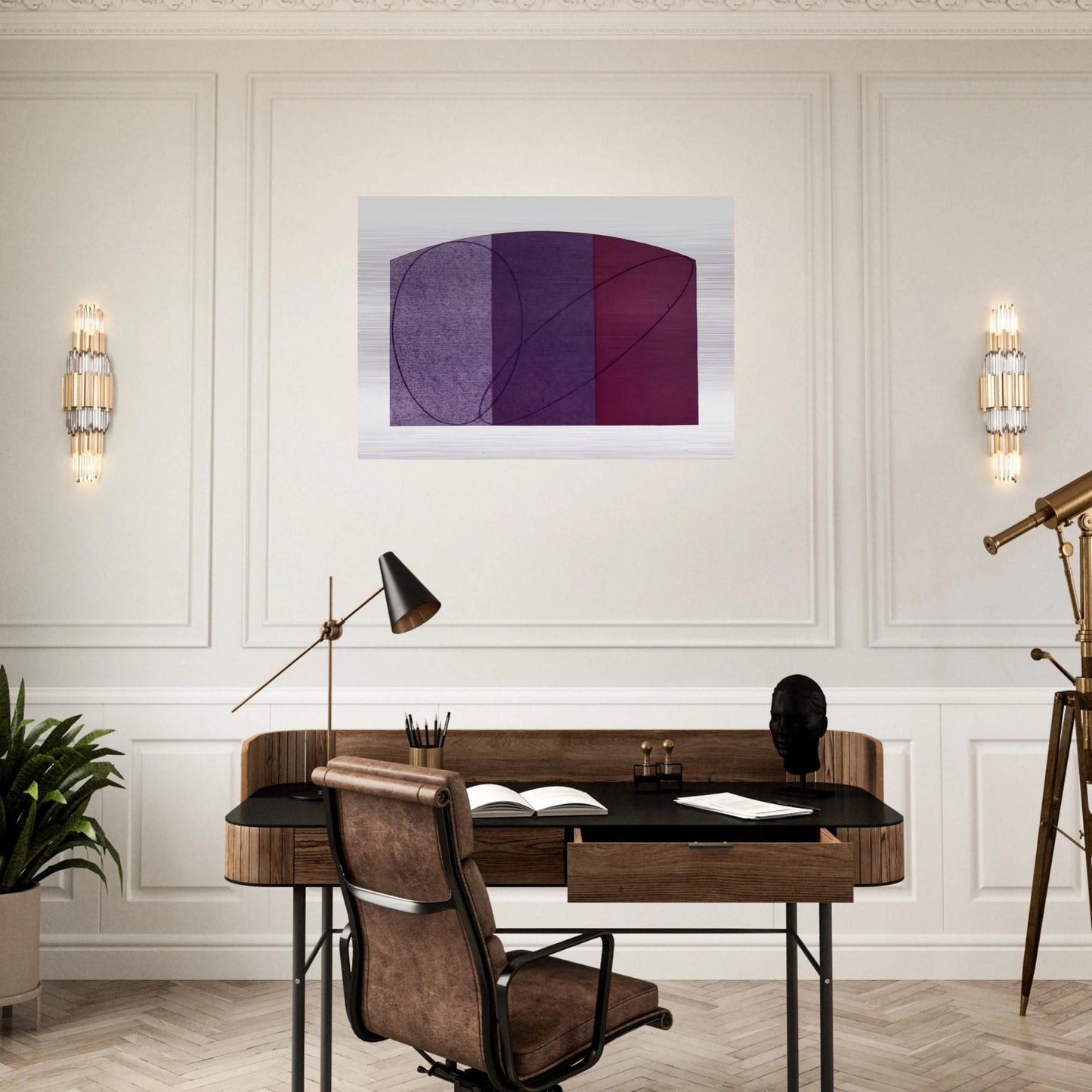 UNTITLED FCPA 1995 - Robert Mangold Brushed Aluminum Print - 70x100 cm / 28x40 inches | Robert Mangold Aluminum Print | Robert Mangold Prints