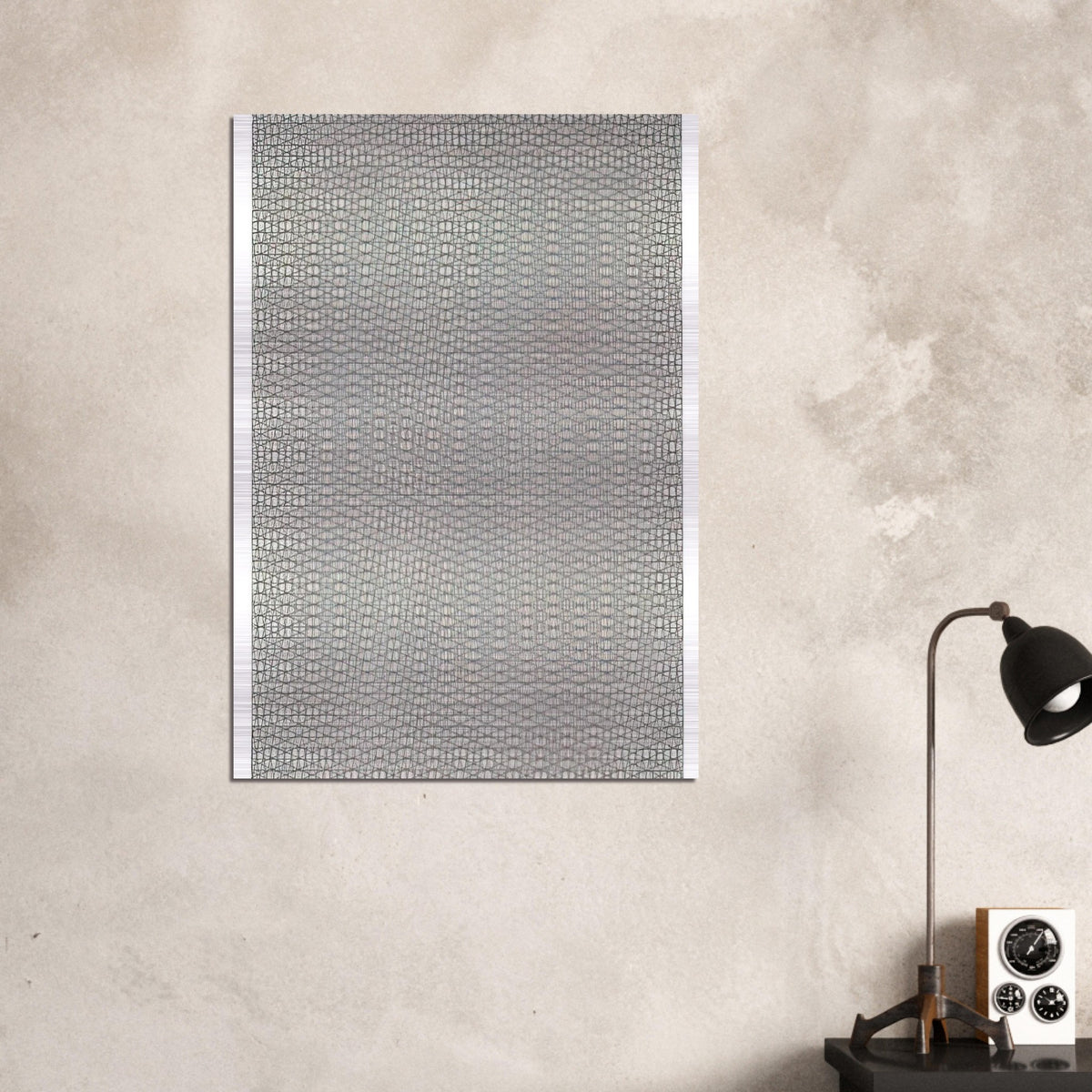 3 grillages superposés 0°, 15°, -15° - 1959 - Francois Morellet Brushed Aluminum Print - 70x100 cm / 28x40 inches | Francois Morellet Aluminum Print | Francois Morellet Prints