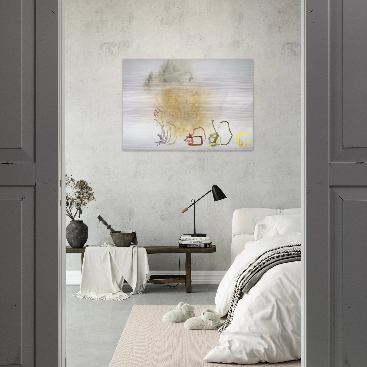 River Rocks and Smoke, #1, 41190 - 1990 - John Cage Brushed Aluminum Print - 70x100 cm / 28x40 inches | John Cage Aluminum Print | John Cage Prints