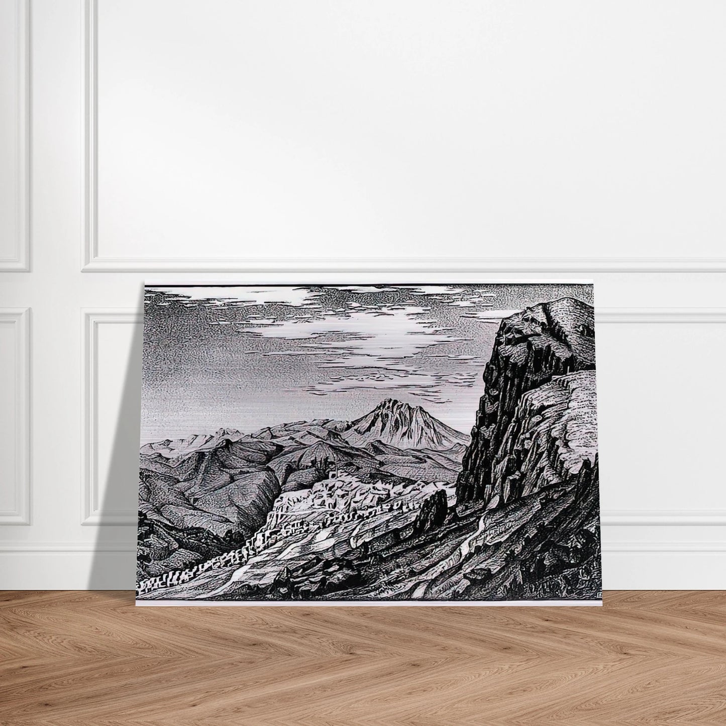 CALTAVUTURO IN THE MADONIE MOUNTAINS SICILY - MC Escher Brushed Aluminum Print - 70x100 cm / 28x40 inches | MC Escher Aluminum Print | MC Escher Prints