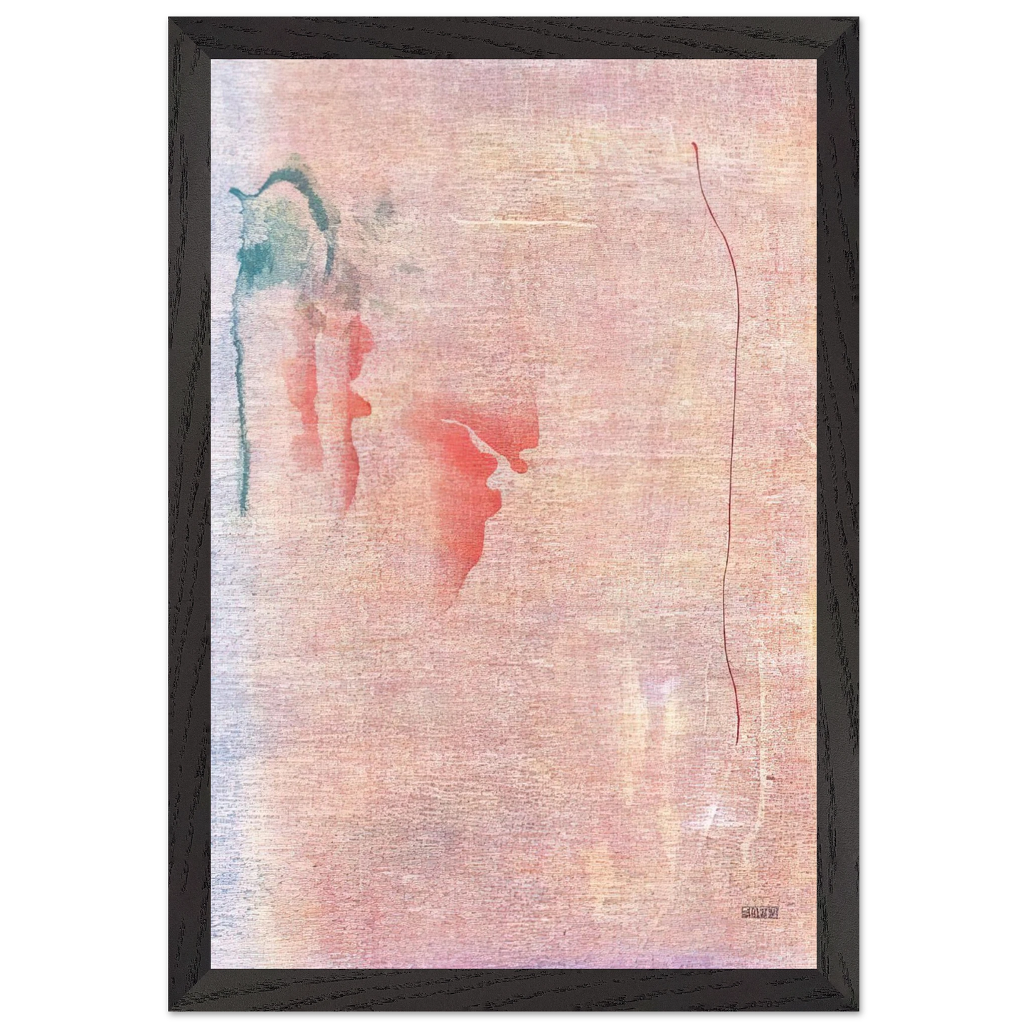 Helen Frankenthaler - Cedar Hill - 1983 Wall art - 45x60 cm / 18x24 inches - Premium Wooden Framed Poster With Fine Art Paper-canvas - Black frame