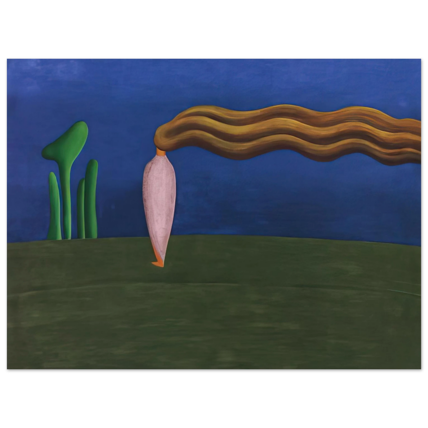 Tarsila do Amaral - Composition Lonely Figure  75x100 cm / 30x40inches Fine Art Poster