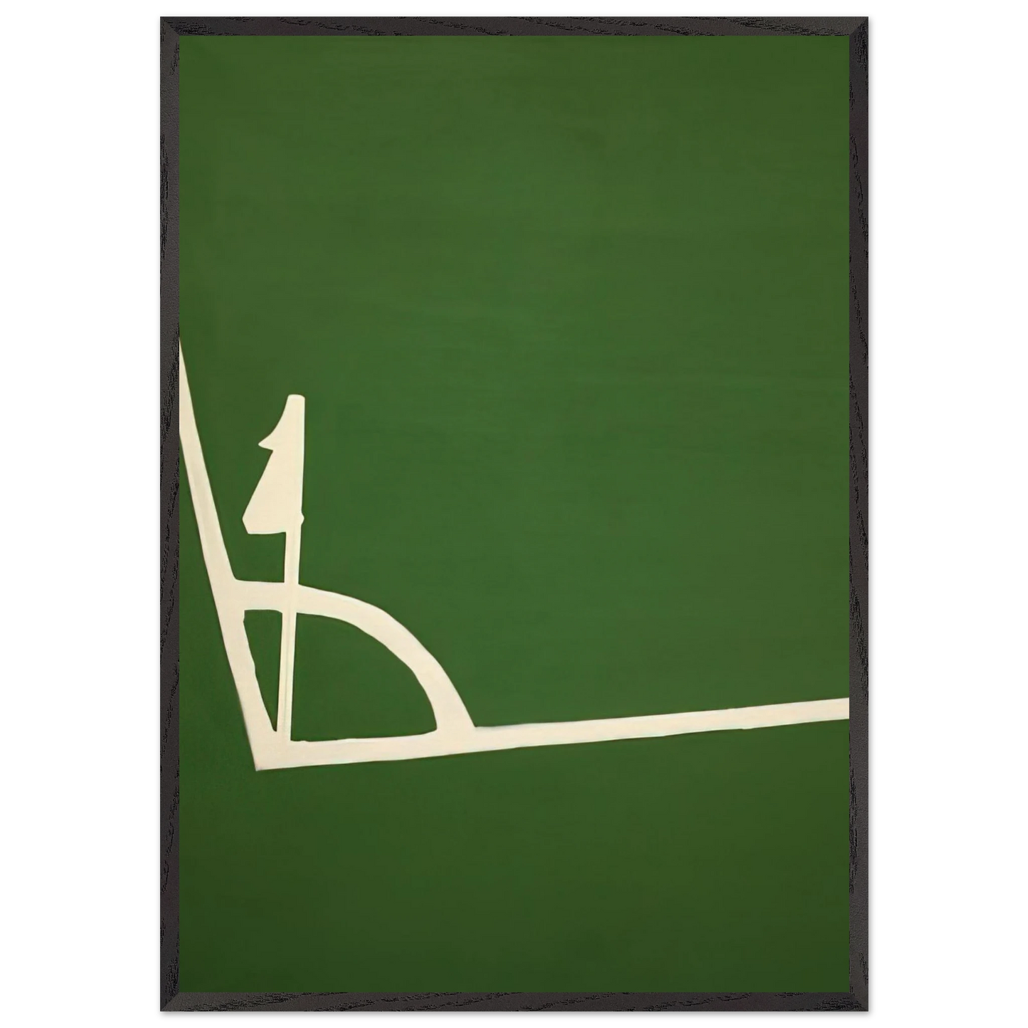 Kalklijnen hoek - 1971 N2 - Raoul De Keyser 70x100 cm / 28x40 inches Framed Art Print – Black Wooden Frame