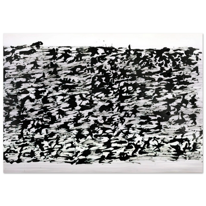 UNTITLED CHINESE INK DRAWING 1961 - Henri Michaux Brushed Aluminum Print - 70x100 cm / 28x40 inches | Henri Michaux Aluminum Print | Henri Michaux Prints