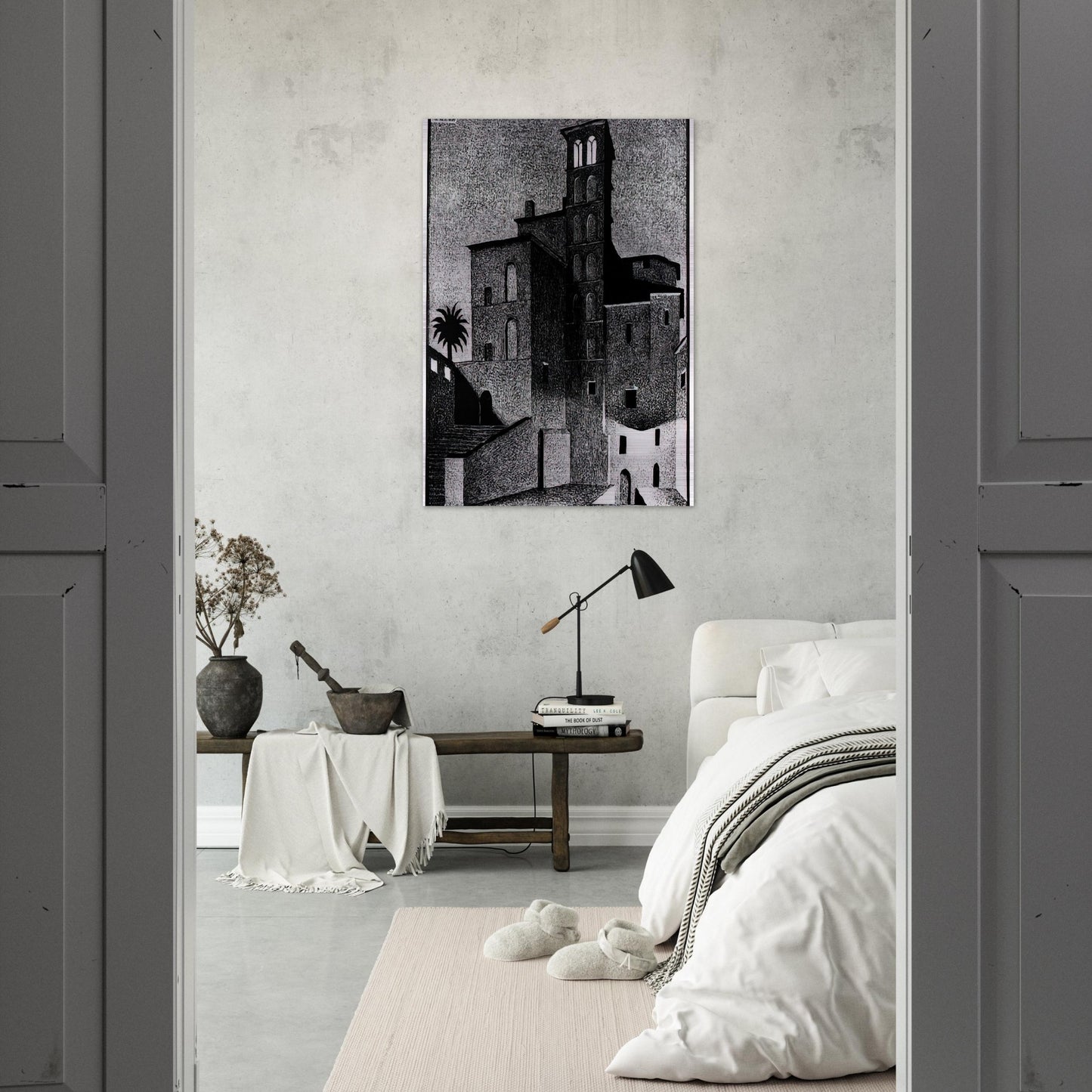 SS GIOVANNI ET PAOLO ROME MAY 1936 1936 - MC Escher Brushed Aluminum Print - 70x100 cm / 28x40 inches | MC Escher Aluminum Print | MC Escher Prints