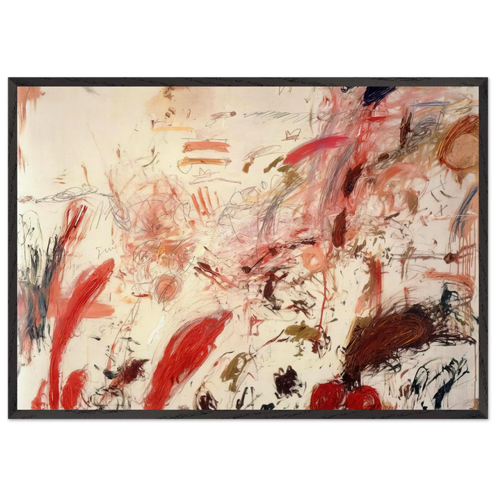Ferragosto IV - Cy Twombly 70x100 cm / 28x40 inches Framed Art Print – Black Wooden Frame