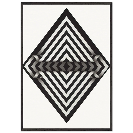Panche I - 1970 - Omar Rayo 70x100 cm / 28x40 inches Framed Art Print – Black Wooden Frame