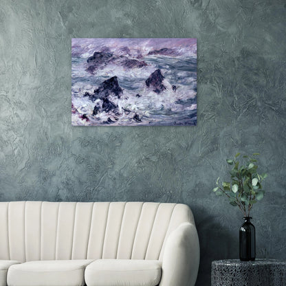 Storm at Belle-Ile - claude monet Brushed Aluminum Print - 70x100 cm / 28x40 inches | claude monet Aluminum Print | claude monet Prints