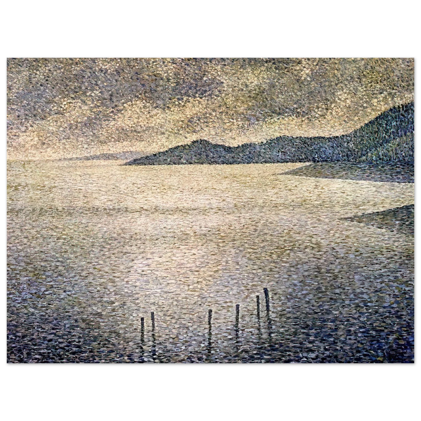 Theo van Rysselberghe - CHANNEL COAST 1892  75x100 cm / 30x40inches Fine Art Poster