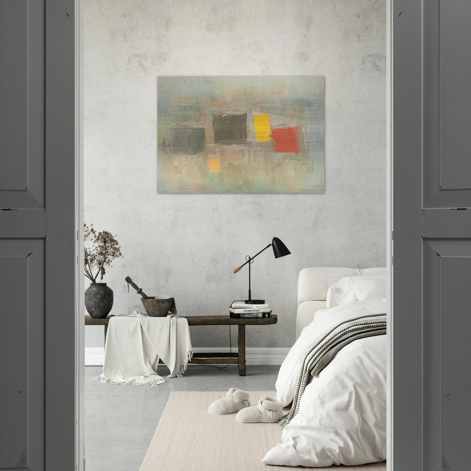 NUMBER 6 1956 - Esteban Vicente Brushed Aluminum Print - 70x100 cm / 28x40 inches | Esteban Vicente Aluminum Print | Esteban Vicente Prints