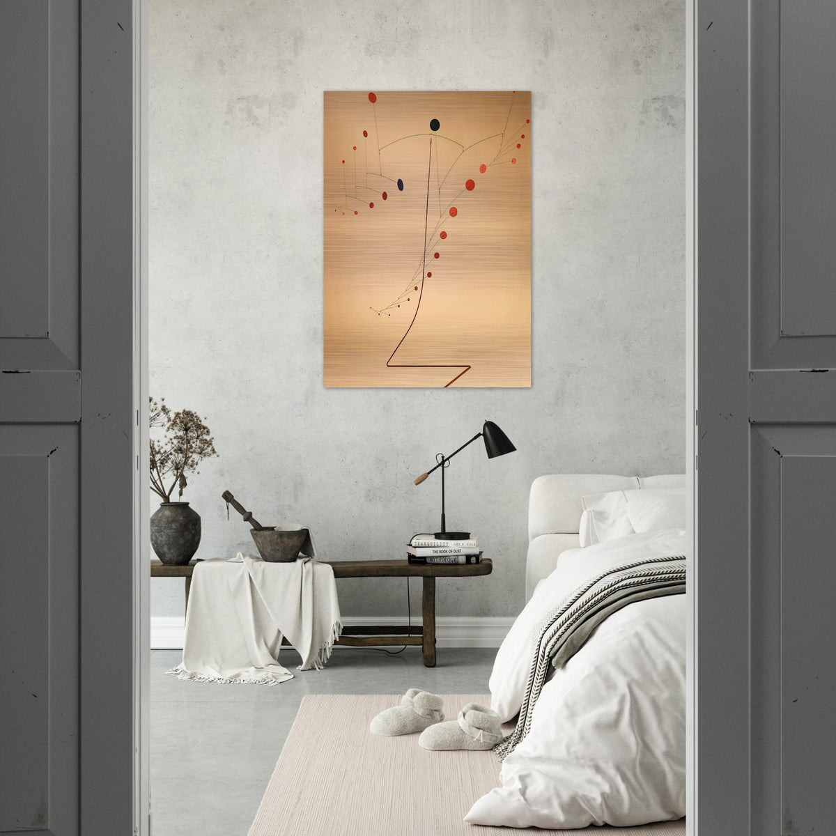 RED CASCADE 1954 - Alexander Calder Brushed Aluminum Print - 70x100 cm / 28x40 inches | Alexander Calder Aluminum Print | Alexander Calder Prints