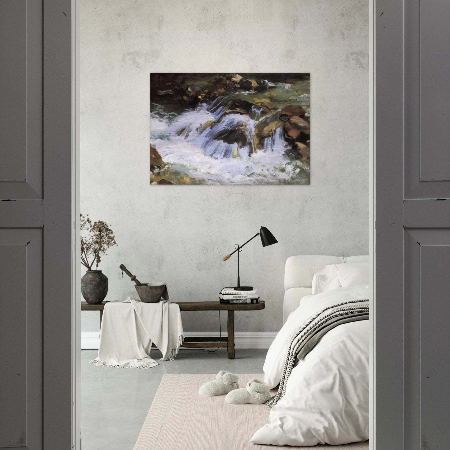 A Mountain Stream, Tyrol - John Singer Sargent Brushed Aluminum Print - 70x100 cm / 28x40 inches | John Singer Sargent Aluminum Print | John Singer Sargent Prints
