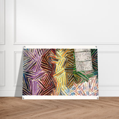 BETWEEN THE CLOCK AND THE BED 1989 0 - Jasper Johns Acrylic Print - 70x100 cm / 28x40″ inches