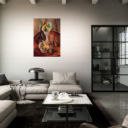 Fruit in a Vase - 1909 - Pablo Picasso Brushed Aluminum Print - 70x100 cm / 28x40 inches | Pablo Picasso Aluminum Print | Pablo Picasso Prints