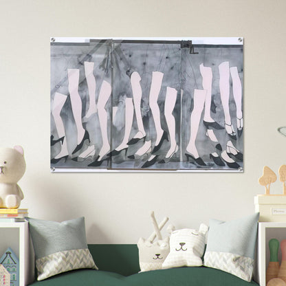 WALKING DREAM WITH A FOUR FOOT CLAMP 1965 - Jim Dine Acrylic Print - 70x100 cm / 28x40″ inches