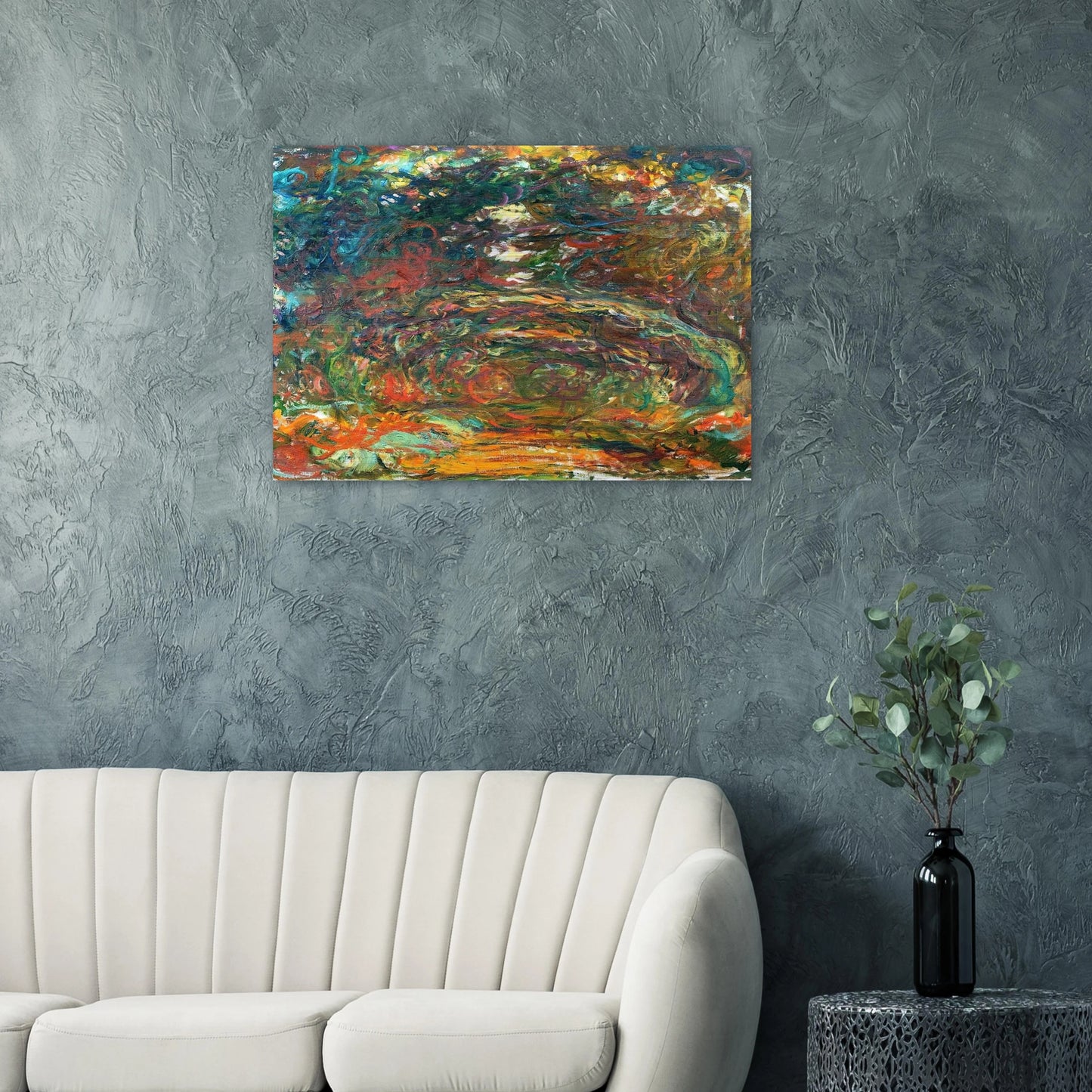 Path under the Rose Arches, Giverny - claude monet Brushed Aluminum Print - 70x100 cm / 28x40 inches | claude monet Aluminum Print | claude monet Prints