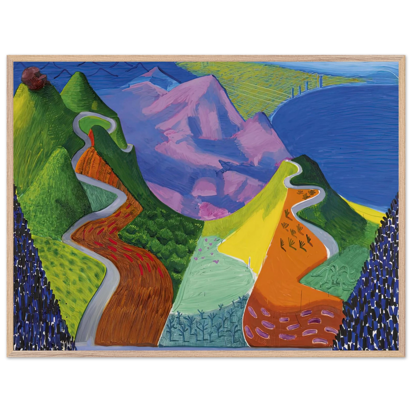 David Hockney - David Hockney Wall art - A3 (29.7 x 42  cm) - Premium Wooden Framed Poster With Fine Art Paper-canvas - Black frame