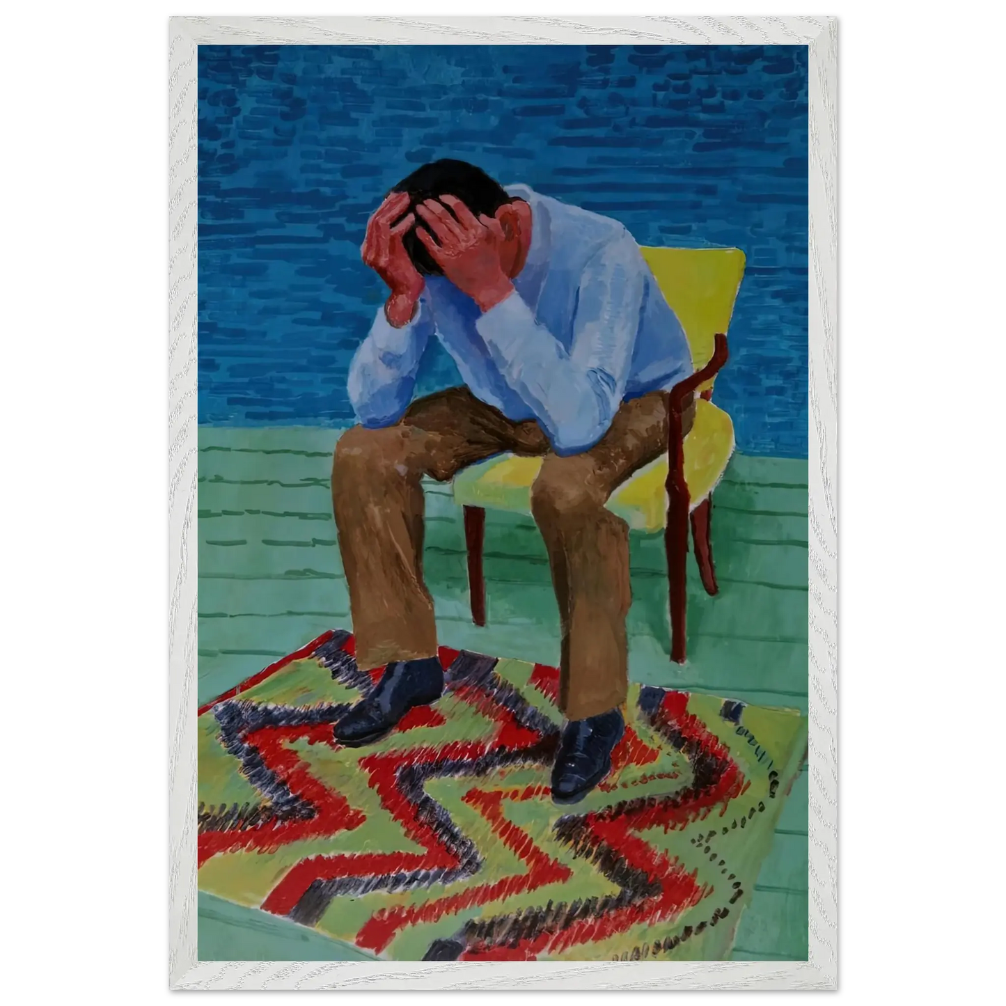 David Hockney - David Hockney Wall art - 70x100 cm / 28x40 Inches - Premium Wooden Framed Poster With Fine Art Paper - Wood frame