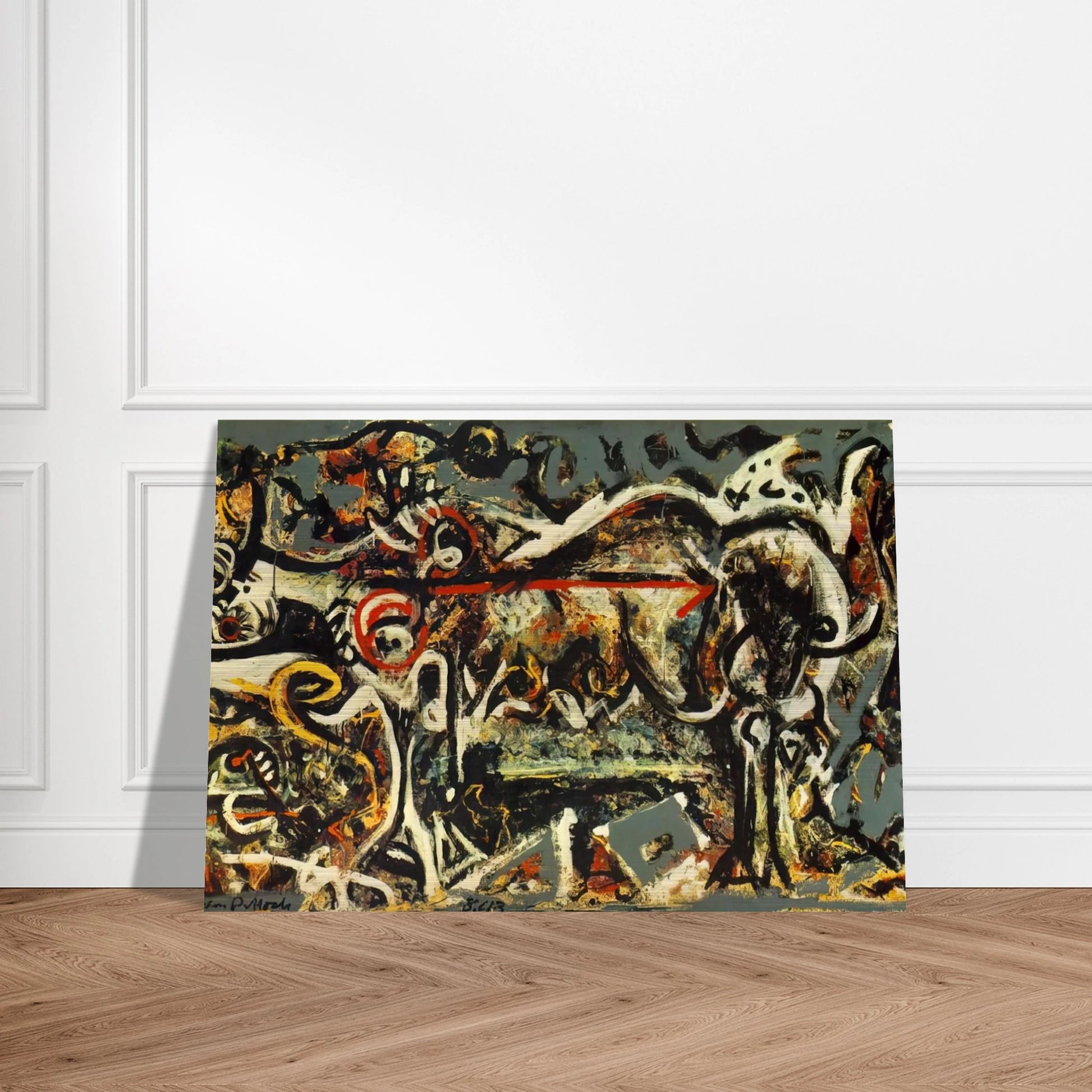 THE SHE WOLF - Jackson Pollock Brushed Aluminum Print - 70x100 cm / 28x40 inches | Jackson Pollock Aluminum Print | Jackson Pollock Prints