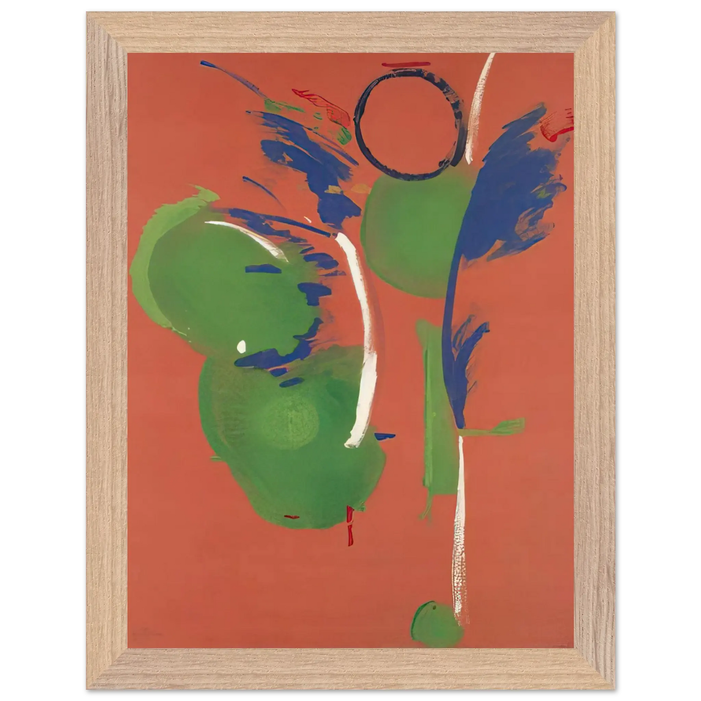 Helen Frankenthaler - Mary, Mary - 1987 Wall art - 21x29.7 cm / 8x12" - Premium Wooden Framed Poster With Fine Art Paper - White frame