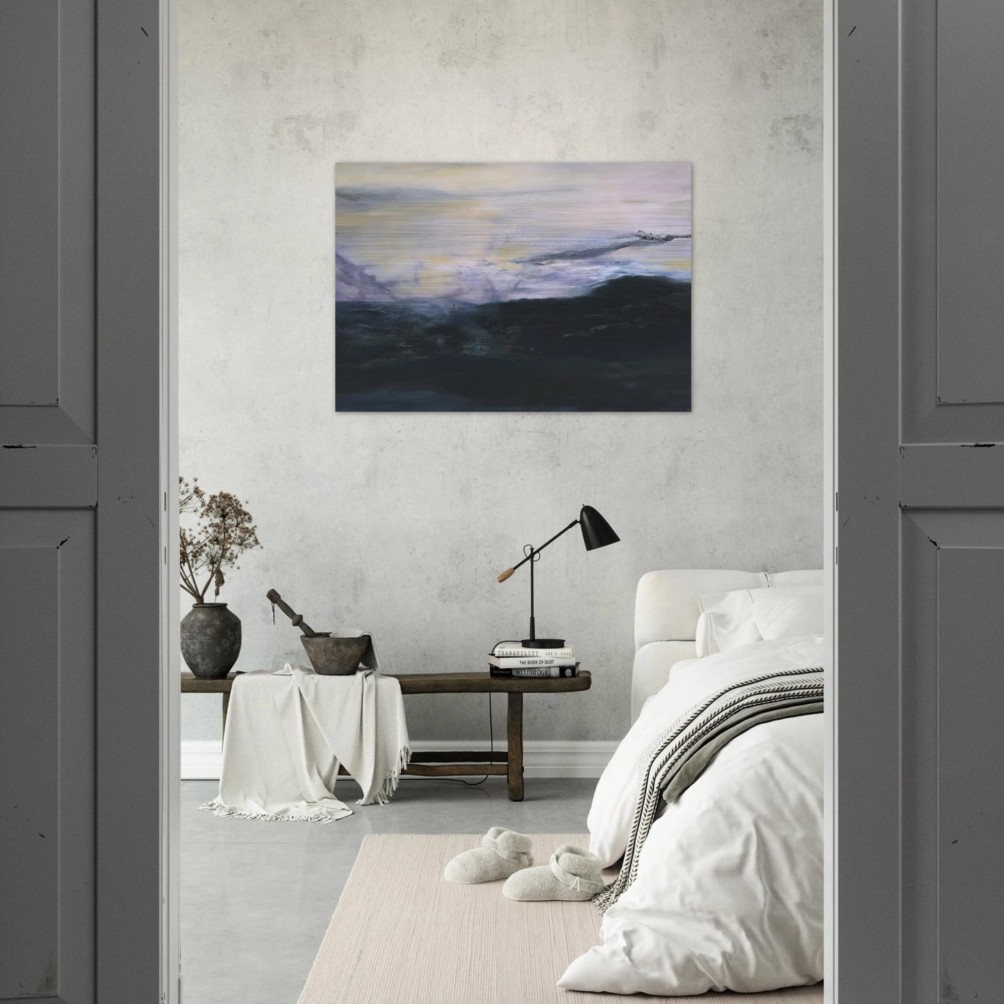 15 02 2001 2001 - Zao Wou-Ki Brushed Aluminum Print - 70x100 cm / 28x40 inches | Zao Wou-Ki Aluminum Print | Zao Wou-Ki Prints