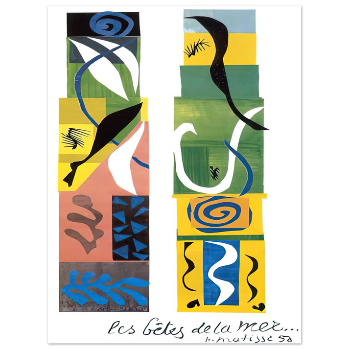 Henri Matisse - THE BEASTS OF THE SEA 1950  75x100 cm / 30x40inches Fine Art Poster