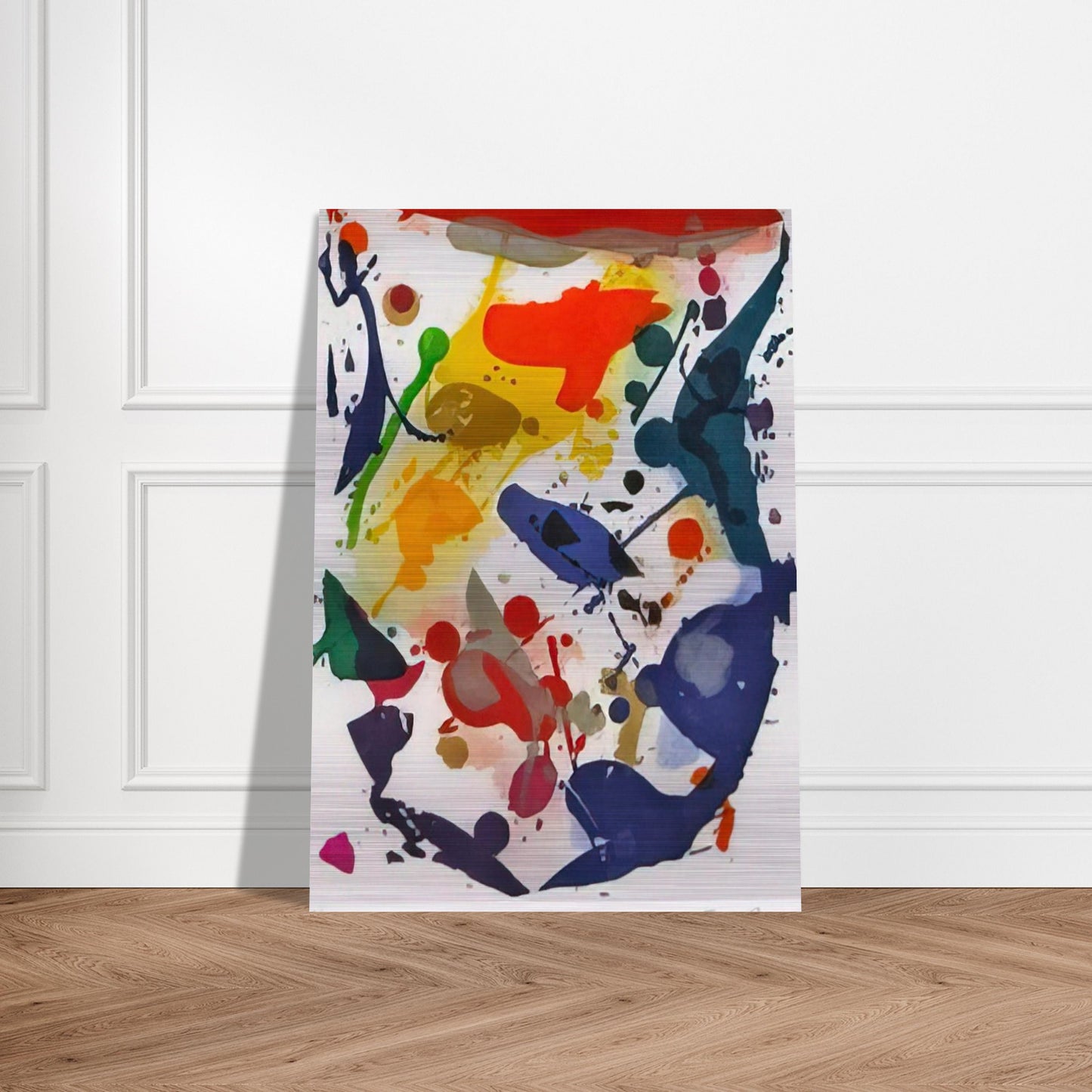 Untitled 044 - Sam Francis Brushed Aluminum Print - 70x100 cm / 28x40 inches | Sam Francis Aluminum Print | Sam Francis Prints
