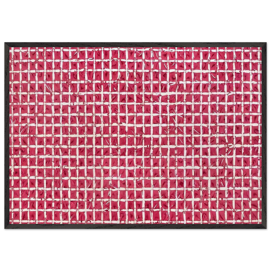 Tabula - 1976 - Simon Hantai 70x100 cm / 28x40 inches Framed Art Print – Black Wooden Frame