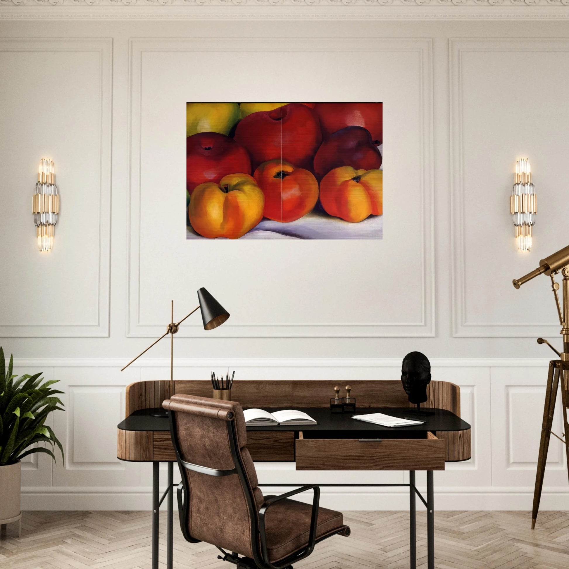 Apple Family - Georgia O'Keeffe Brushed Aluminum Print - 70x100 cm / 28x40 inches | Georgia O'Keeffe Aluminum Print | Georgia O'Keeffe Prints