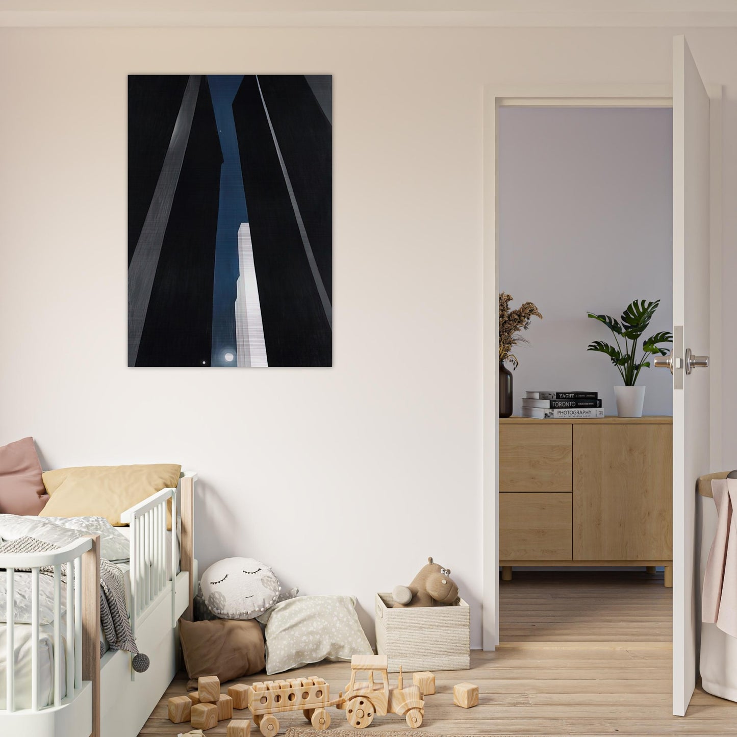 City Night - Georgia O'Keeffe Brushed Aluminum Print - 70x100 cm / 28x40 inches | Georgia O'Keeffe Aluminum Print | Georgia O'Keeffe Prints