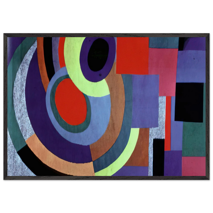 ICARUS - Sonia Delaunay 70x100 cm / 28x40 inches Framed Art Print – Black Wooden Frame