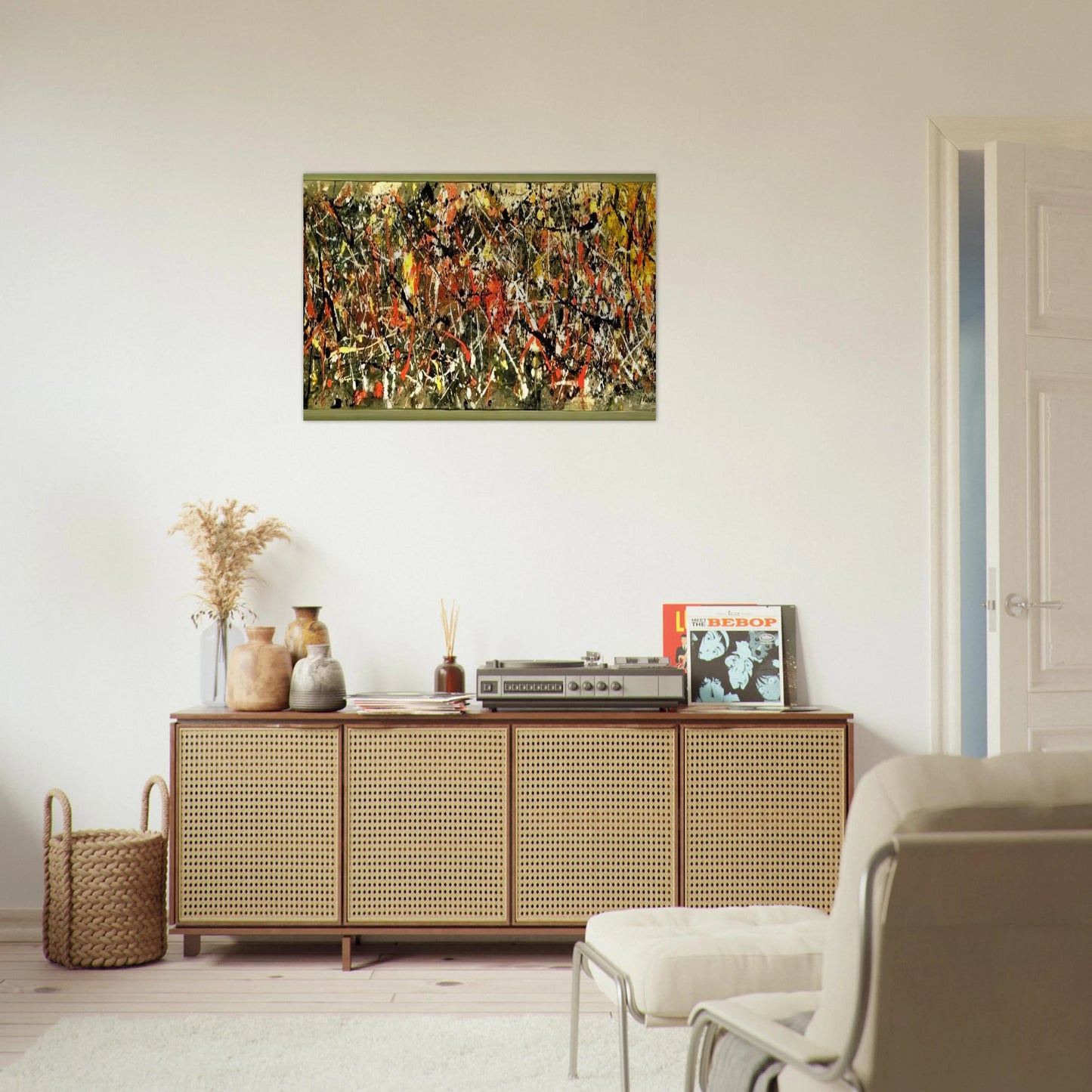 NUMBER 25 - Jackson Pollock Brushed Aluminum Print - 70x100 cm / 28x40 inches | Jackson Pollock Aluminum Print | Jackson Pollock Prints