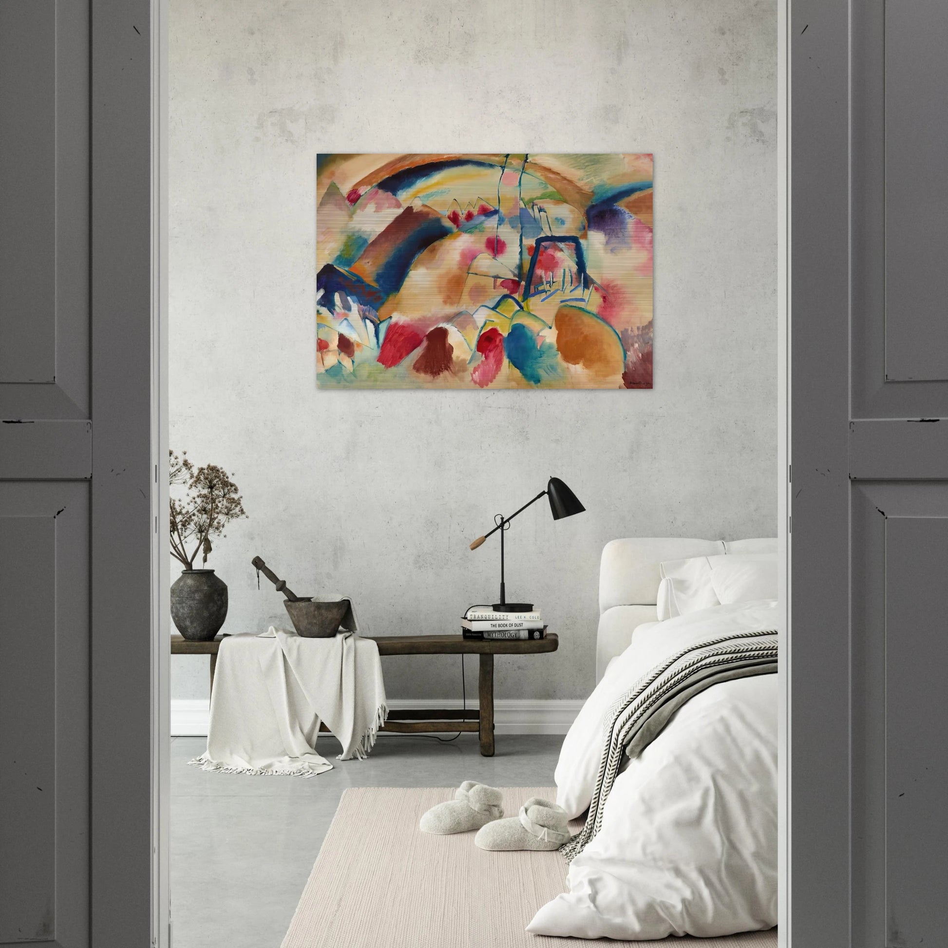 LANDSCAPE WITH CHURCH 1913 - Wassily Kandinsky Brushed Aluminum Print - 70x100 cm / 28x40 inches | Wassily Kandinsky Aluminum Print | Wassily Kandinsky Prints