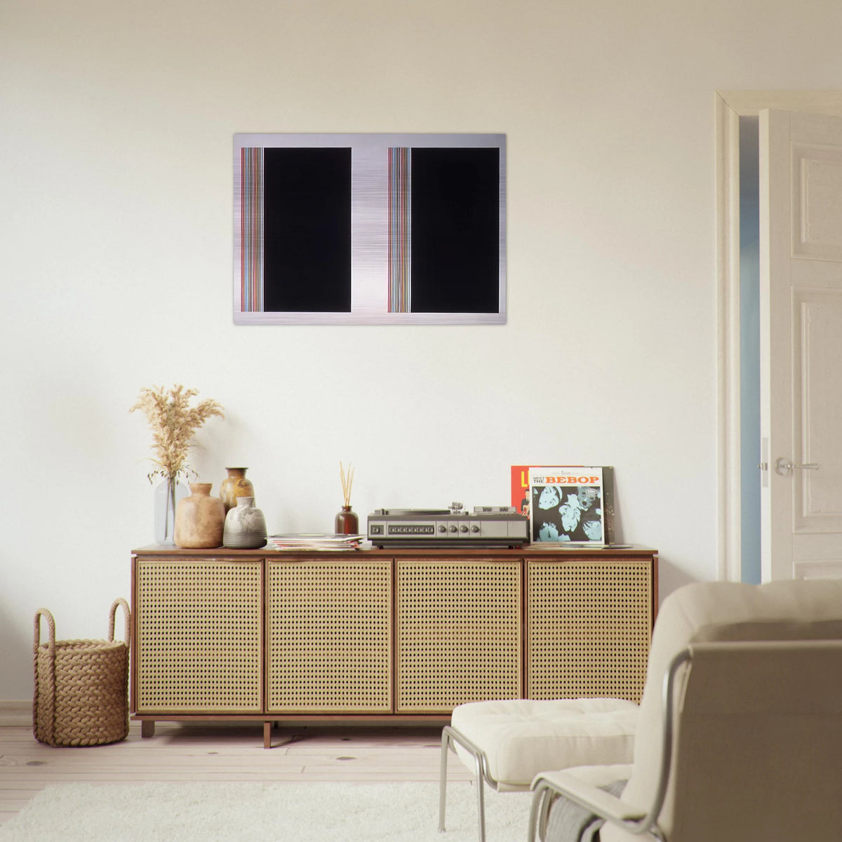 Looking Glass - Color Field Painting - Gene Davis Brushed Aluminum Print - 70x100 cm / 28x40 inches | Gene Davis Aluminum Print | Gene Davis Prints