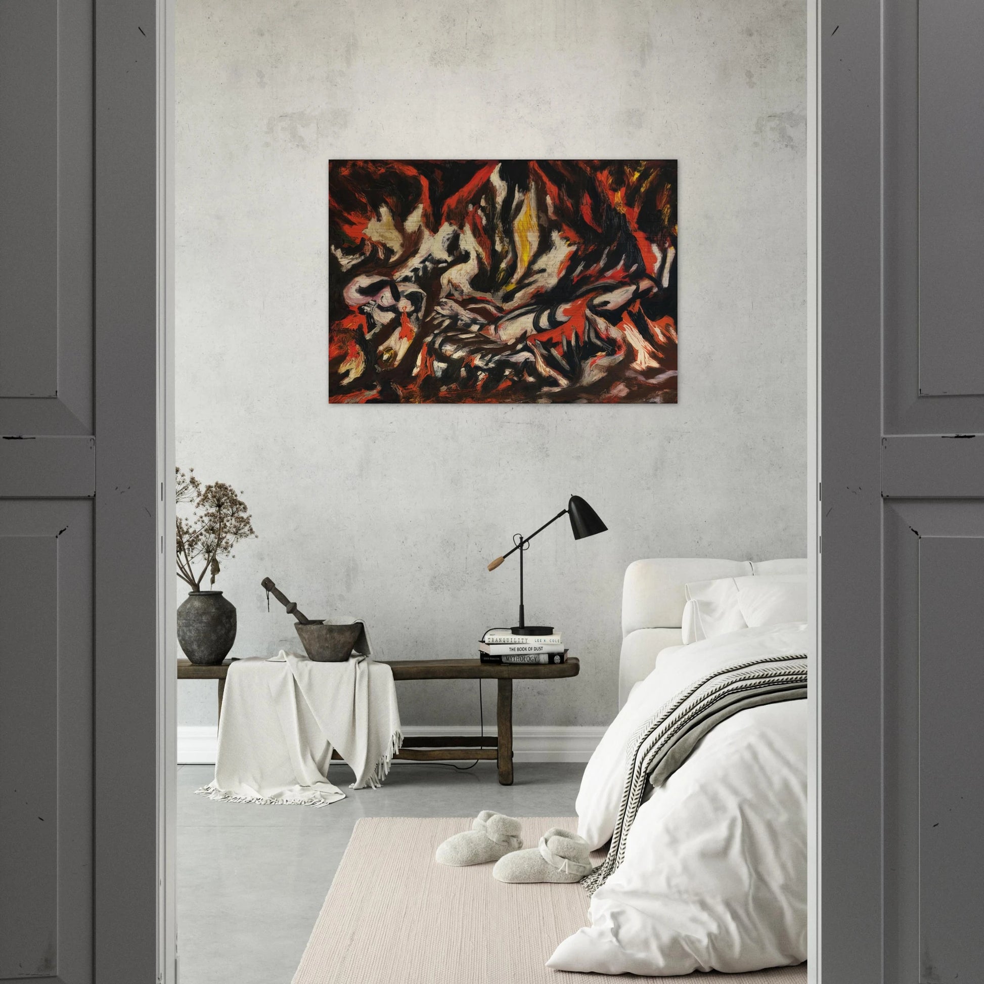 THE FLAME 1938 - Jackson Pollock Brushed Aluminum Print - 70x100 cm / 28x40 inches | Jackson Pollock Aluminum Print | Jackson Pollock Prints