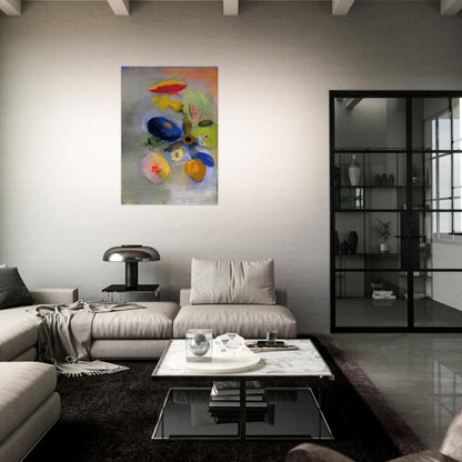 FLOWERS 3 - Odilon Redon Brushed Aluminum Print - 70x100 cm / 28x40 inches | Odilon Redon Aluminum Print | Odilon Redon Prints